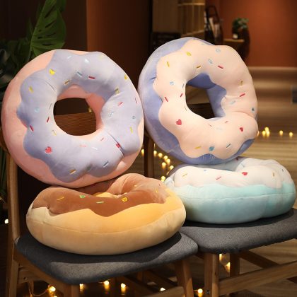 70cm Plush Pillow Donut Shaped Seat Cushion, 4PCS