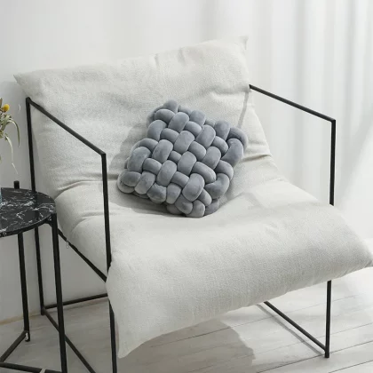Lumbar Pillow Twist Knitting Square Sofa Cushion