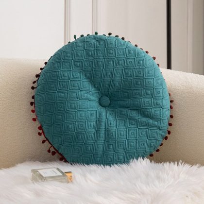 Nordic Solid Color Round Throw Pillow Sofa Cushion