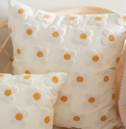 Nordic Cushion Small Daisy Pillowcase Sofa Cushion Home Decorations